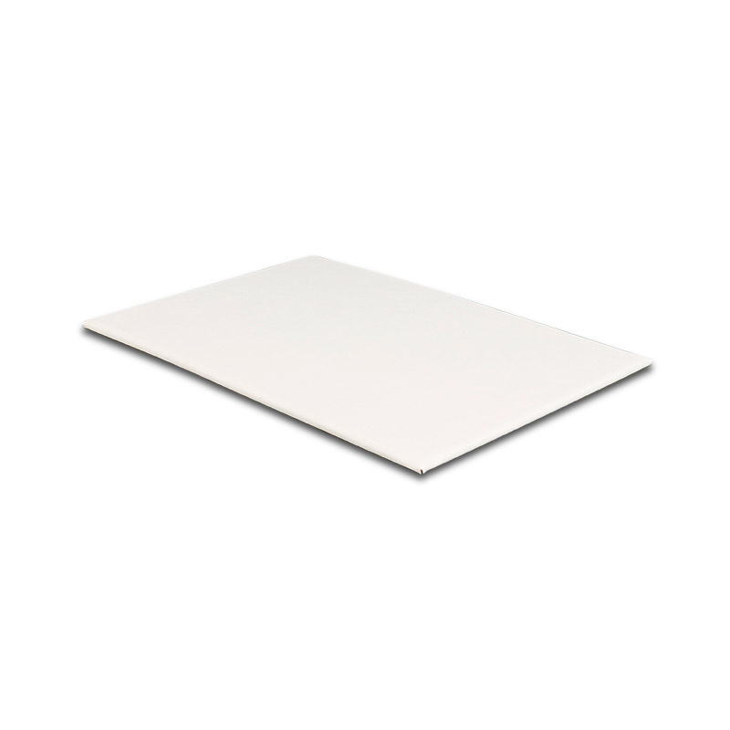 White man-made, smooth finish panel for display case, foam centre, 19.5 x 19.5 x H 0.7cm