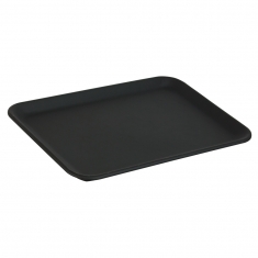Black smooth finish man-made leatherette display tray