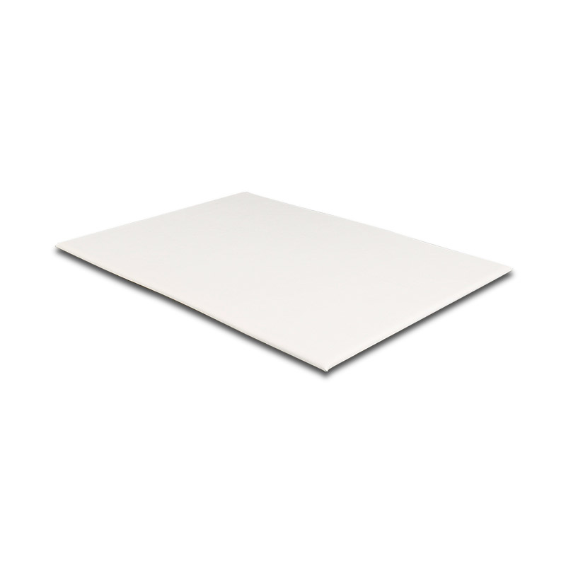 White man-made, smooth finish panel for display case, foam centre, 45 x 32.9 x H 0.7cm