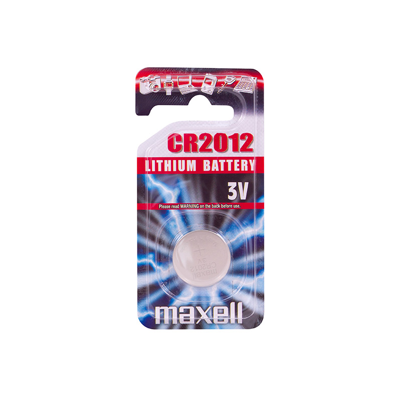 Maxell CR2012 lithium battery - individual blister pack