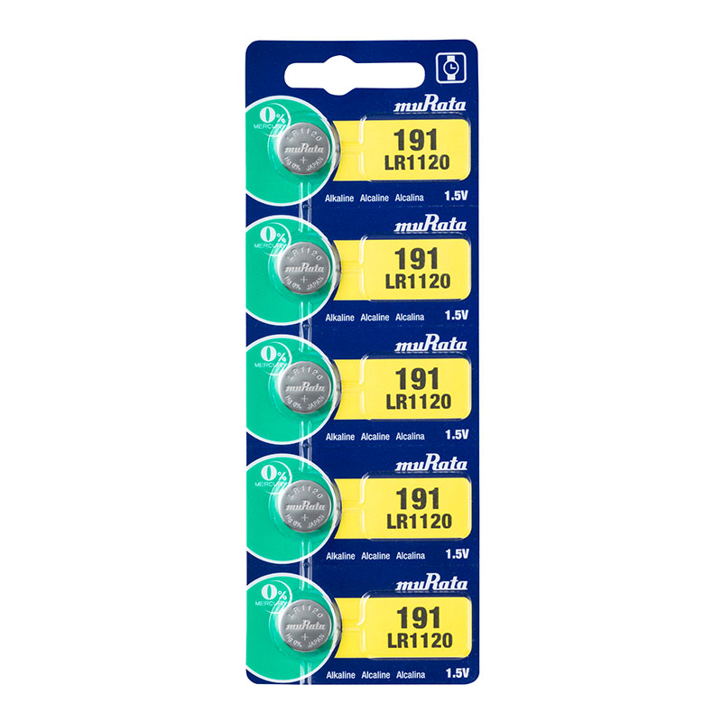 Murata LR1120-191 mercury free button cells - pack of 5