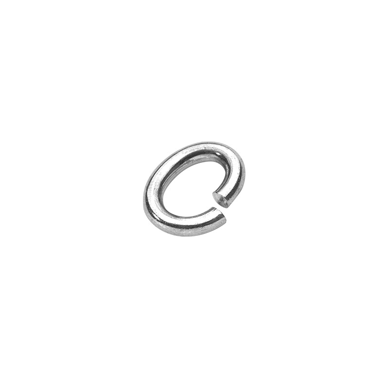 Rhodium plated sterling silver oval jump rings