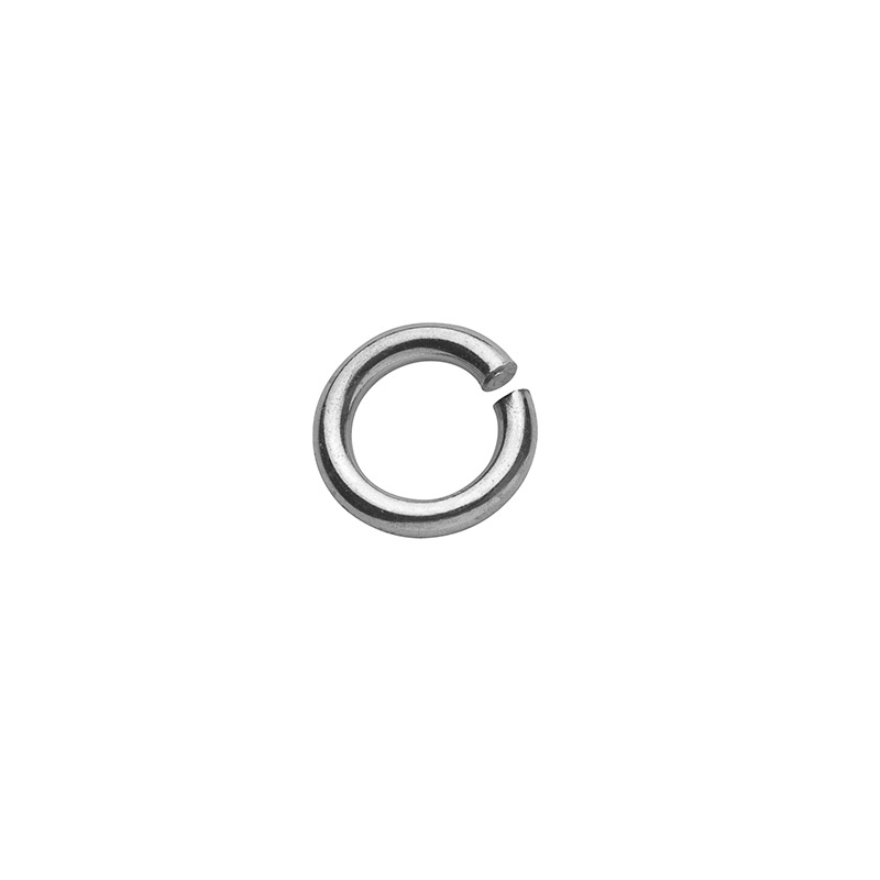 Rhodium plated sterling silver round jump rings