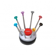 Horotec set of 8 screwdrivers on rotating stand - 0.60 to 2.50 mm blades