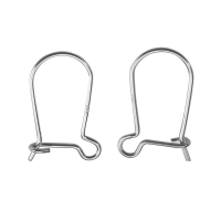 Rhodium plated sterling silver ear hooks