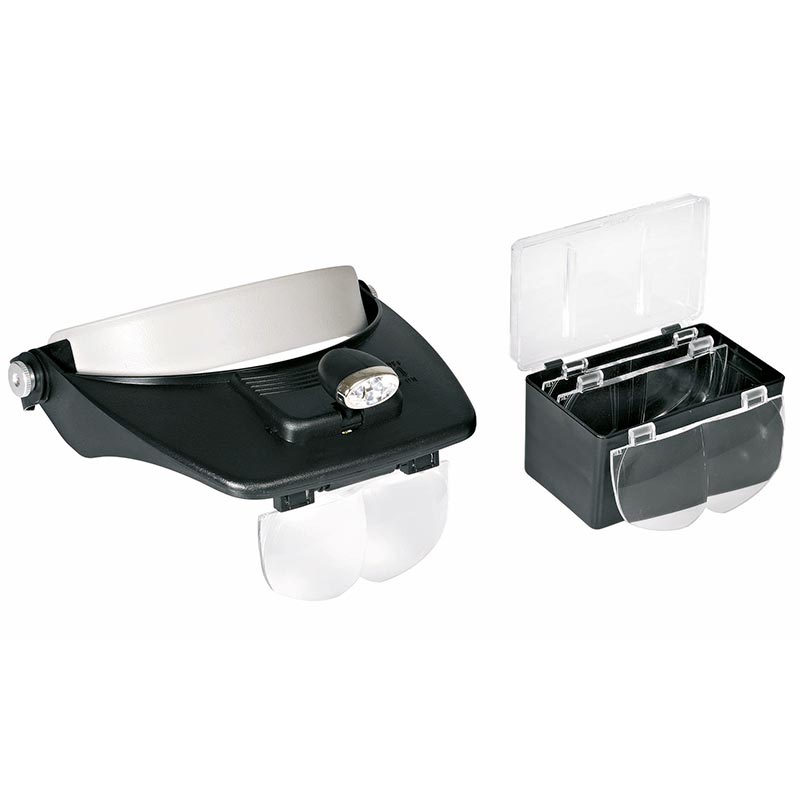 Binocular LED multistrength magnifiers