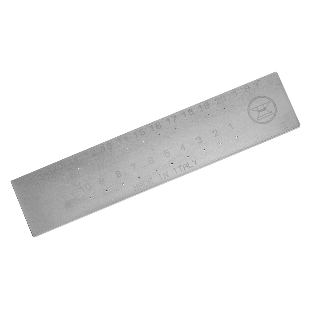 Steel drawplate with 20 round holes 2mm and under