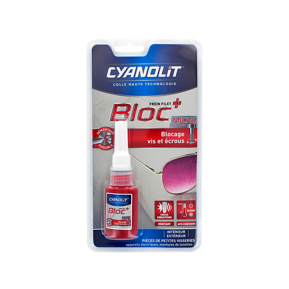 Cyanolit Bloc+ glue for securing micro screws