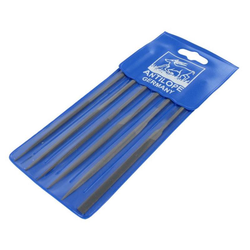 Set of 6 assorted Antilope needle files, length 160 mm