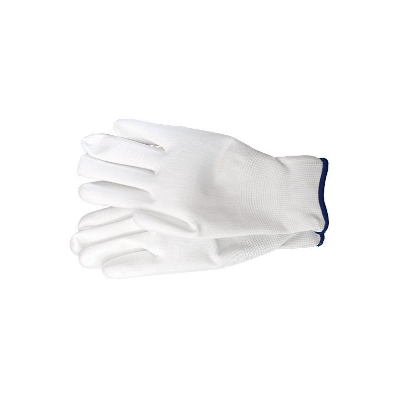 Neri stretch white 100% nylon gloves - Size M (per pair)