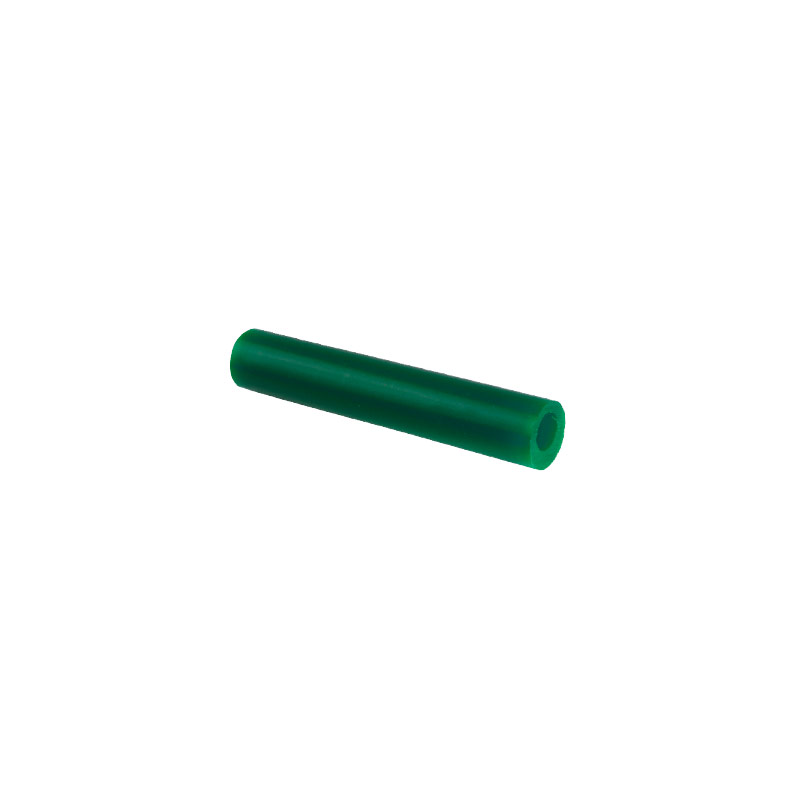 Off-centre green carving wax tube