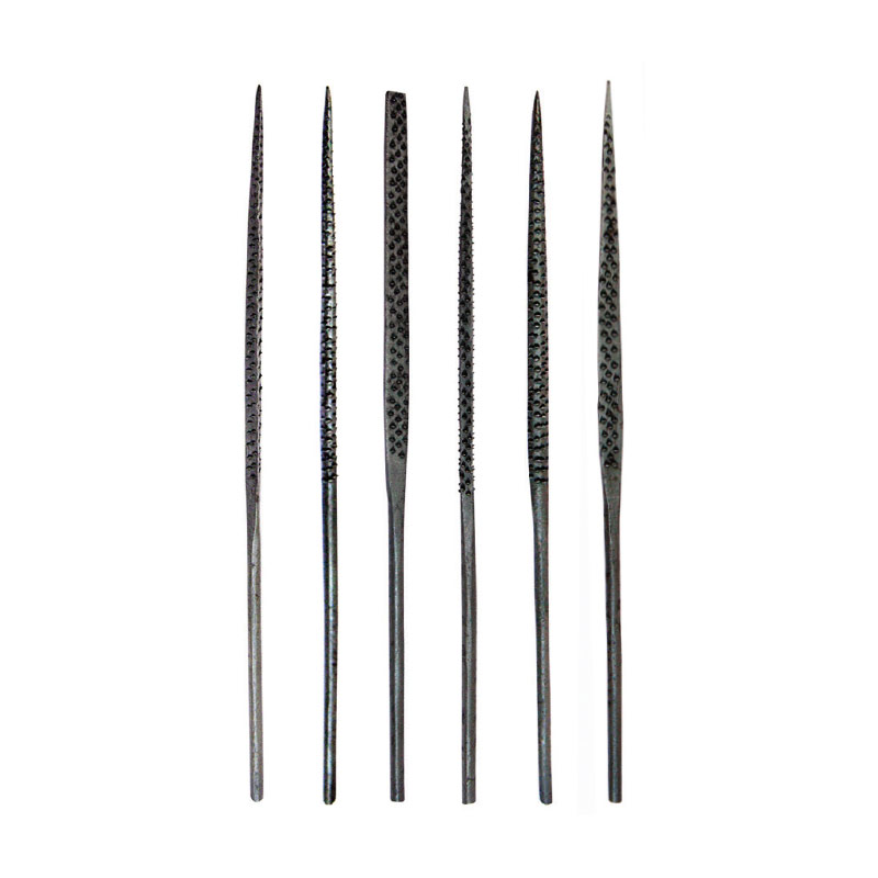 Set of 6 needle files for wax working