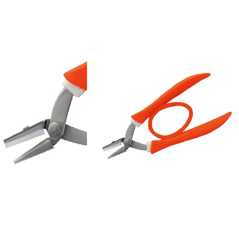 Steel round and flat nose pliers