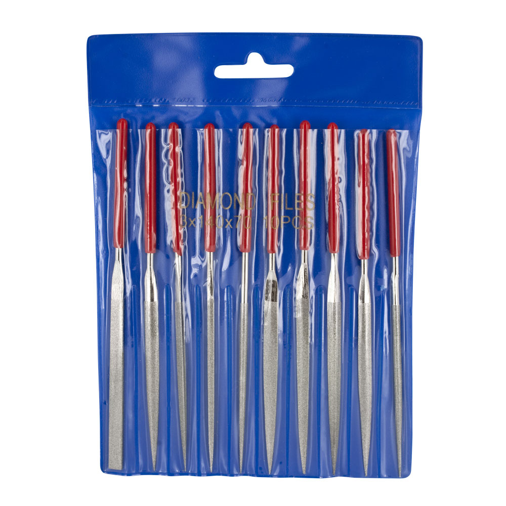 Set of 10 diamond needle files