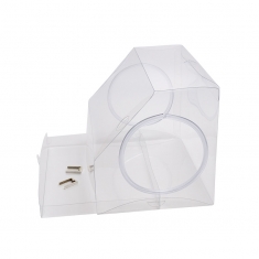 Compact foldaway dust box for polishing and grinding