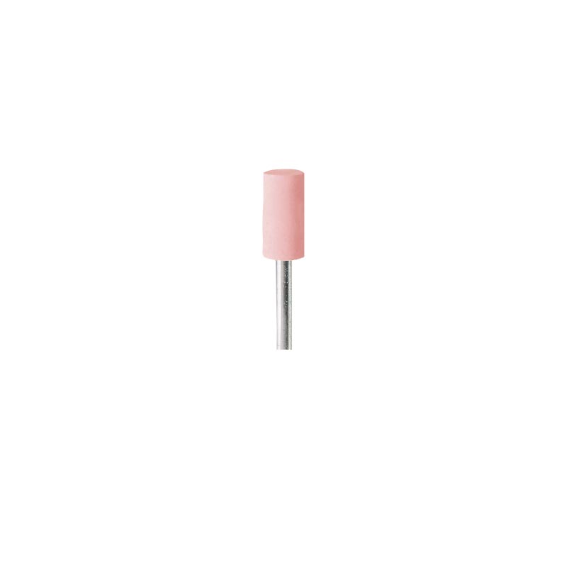 Silicone rubber polisher mounted on 2.35 mm shank - pink very fine grain
