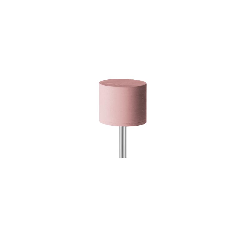 Silicone rubber polisher mounted on 2.35 mm shank - pink very fine grain