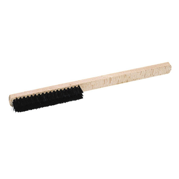 Wooden handle black bristle brush