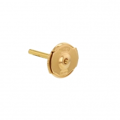 Pair of large 18ct gold S\\\'TOP earring fittings - 7mm
