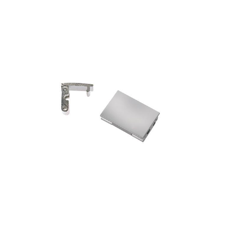 Fold over, single slotted steel clasps - Steel