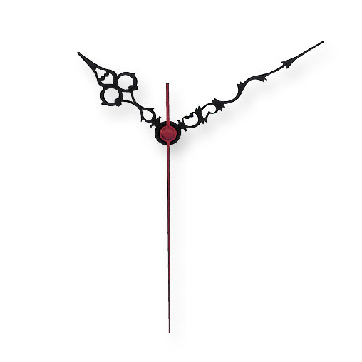 Clock hands - art-deco style with second hand