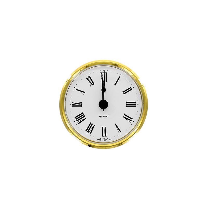 Gold edged clock face with roman numerals - 65mm