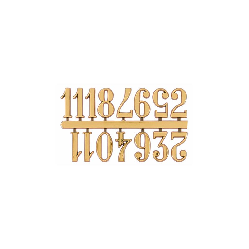Self-adhesive arabic numerals for clock: 1 to 12, H13mm