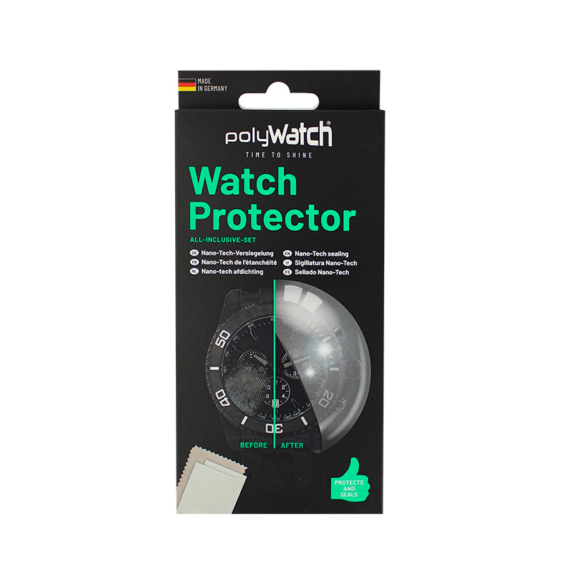 Polywatch waterproof protection kit for watch glasses