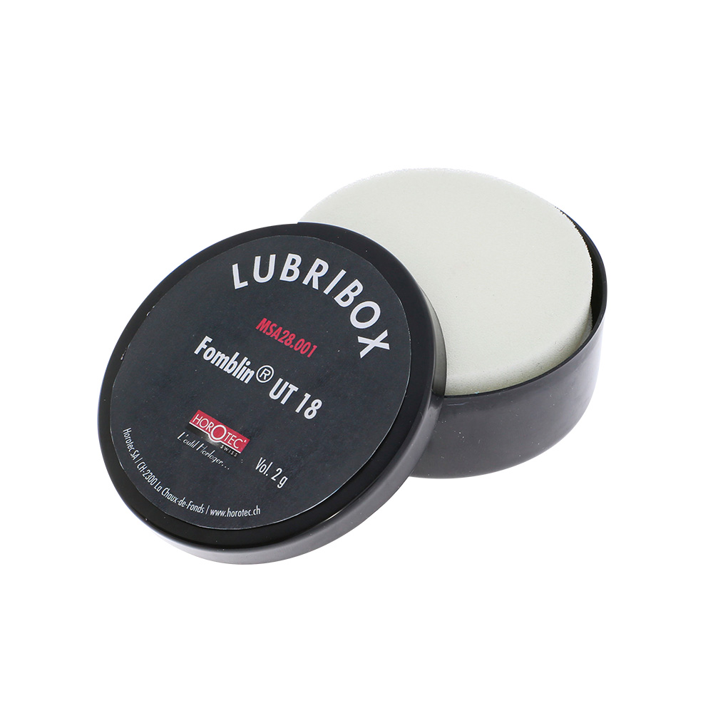 Lubribox - contains 2 Fomblin UT-18 impregnated foam cushions for lubricating O-rings