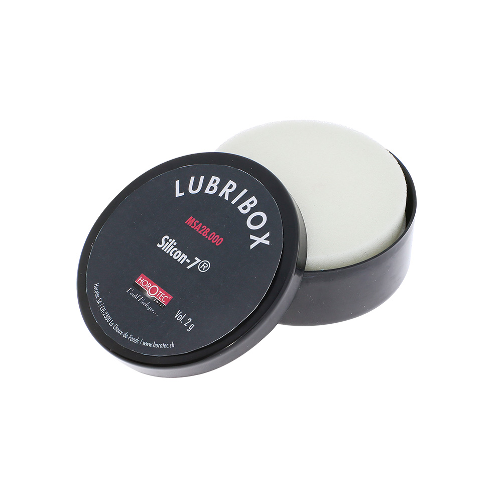 Lubribox - contains 2 Silicone-7 impregnated foam cushions for lubricating O-rings