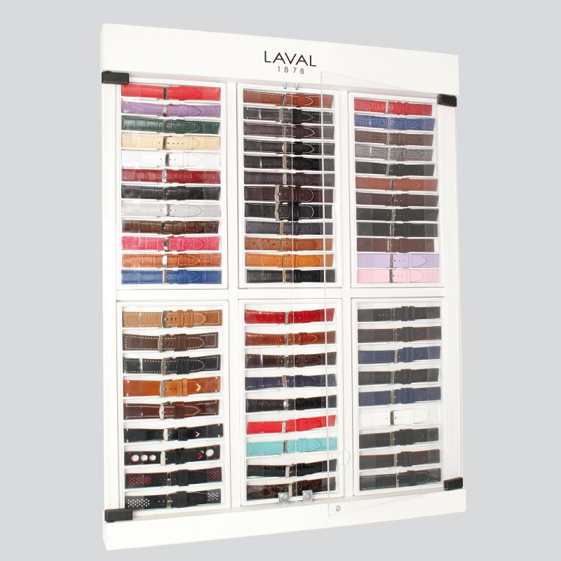 LAVAL wall display for 72 watch straps