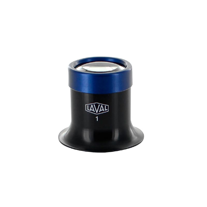 Black standard LAVAL loupe with blue ring - 25mm diametre