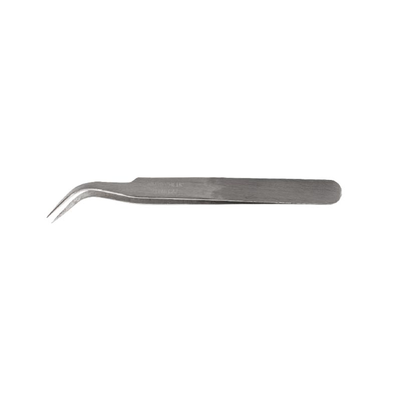 Curved tweezers with extra fine tips