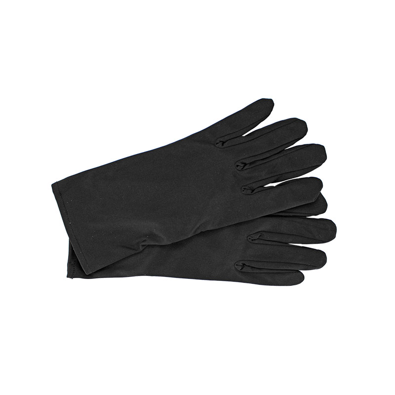 Pair of antistatic black gloves made in microfibre
