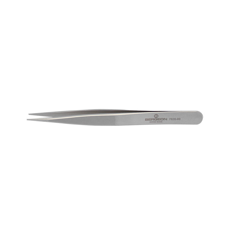 Bergeon N°3 nonmagnetic steel tweezers - Fine tips for coils