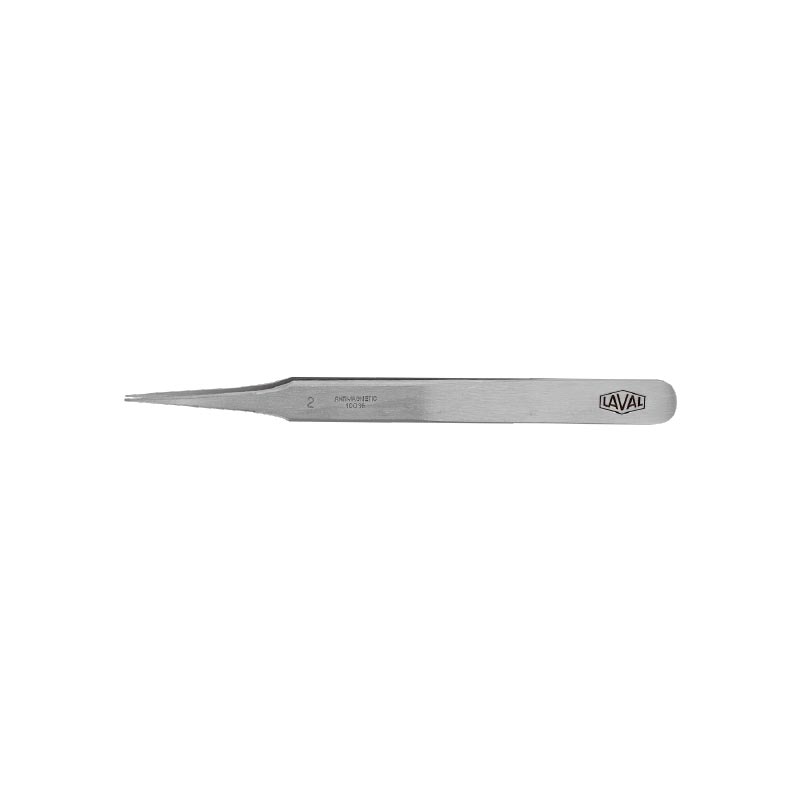 N°2 tweezers with flat, very fine tips