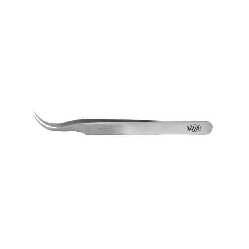 Anti-magnetic n°7 tweezers, curved extra fine tip, 115 mm