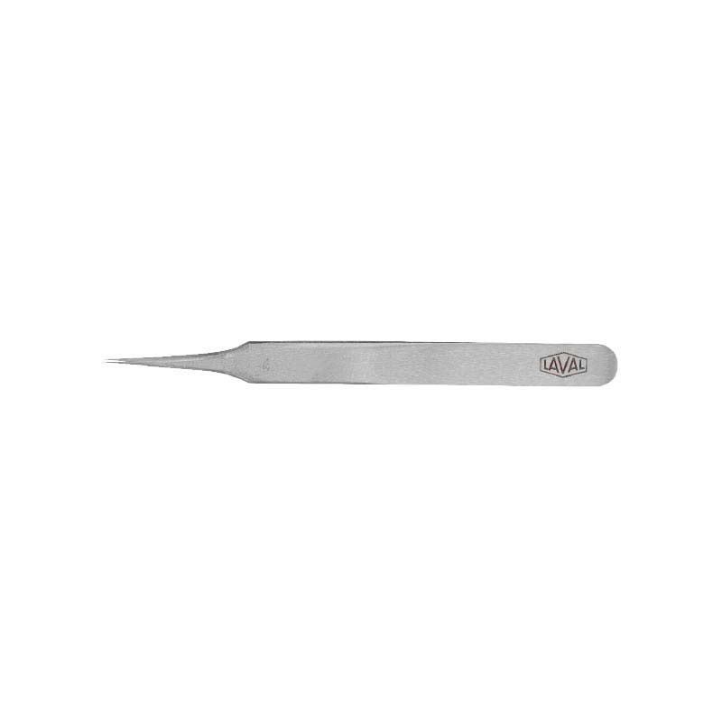 Stainless steel n°4 tweezers, wide needle tip for hair springs, 110 mm