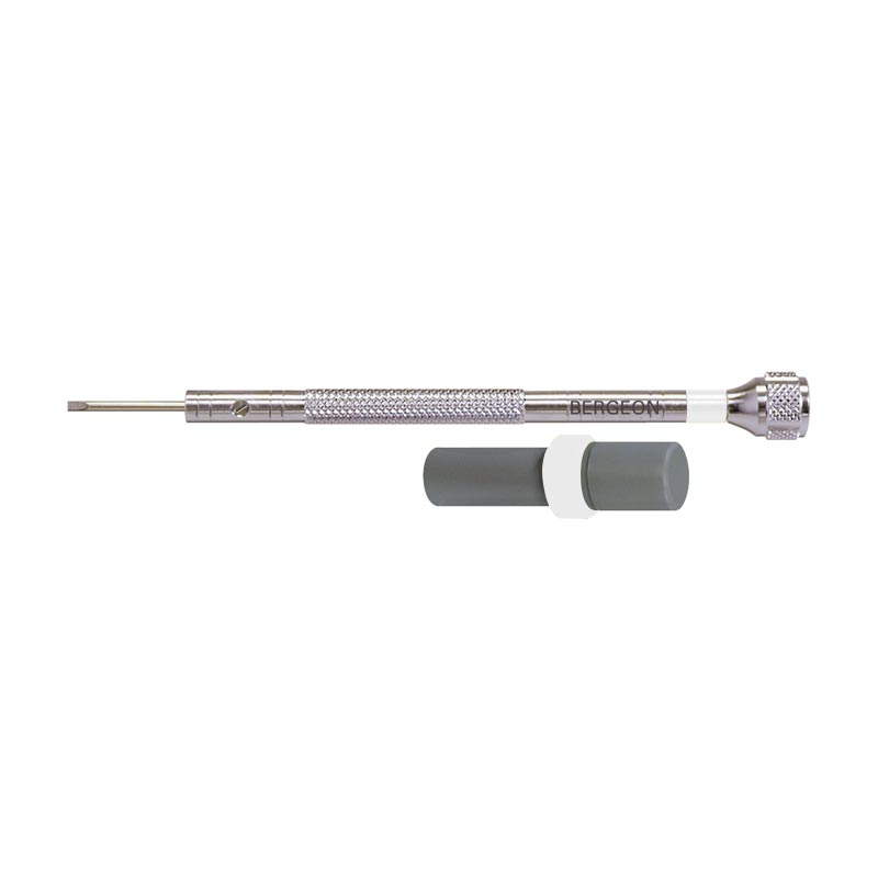 Premium quality individual Bergeon chrome plated brass watchmakers' screwdriver