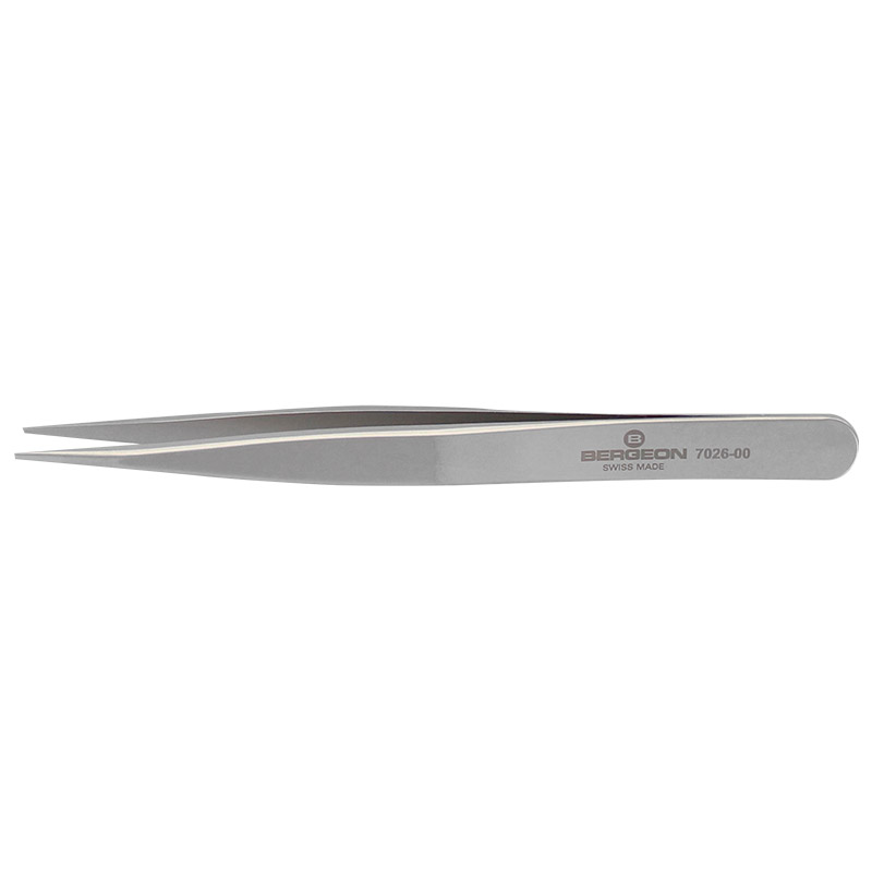 Bergeon watchmaker's anti-magnetic steel tweezers 7026-00