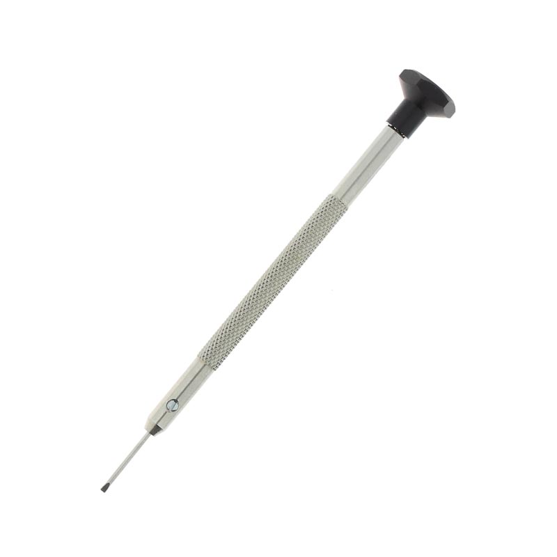 Watchmaker\\\'s stainless steel screwdriver with aluminium head and ball bearings